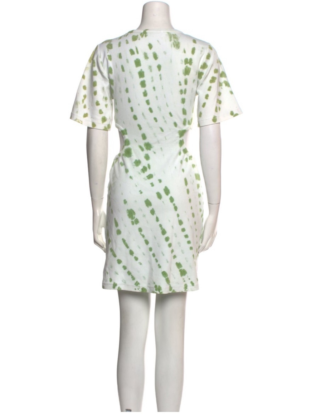 Green Tie-Dye Short Sleeve Women’s Dress